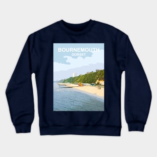 Bournemouth Beach Dorset. Summer art gift Crewneck Sweatshirt